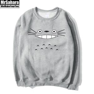 Merch Sweatshirt Miyazaki Totoro Big Cat Grey