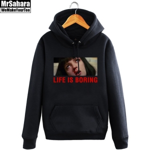 Merch Hoodie Pulp Fiction Life Is Boring Pullover