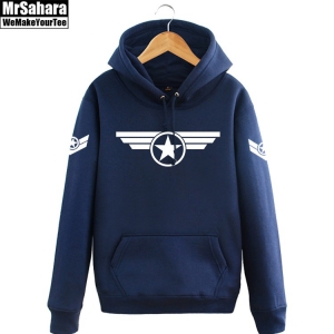 Collectibles Hoodie Captain America Logo Star Pullover