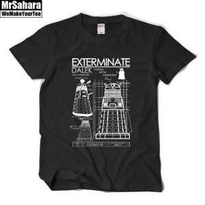 T-shirt Mens Exterminate Dalek Scheme Doctor Who Idolstore - Merchandise and Collectibles Merchandise, Toys and Collectibles