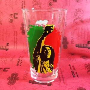 Glass Glasses Set Bob Marley Cup Idolstore - Merchandise and Collectibles Merchandise, Toys and Collectibles