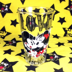 Glass Minnie Mickey Mouse Disney Cup Idolstore - Merchandise and Collectibles Merchandise, Toys and Collectibles