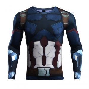 Merch Captain America Rash Guard Jersey Infinity War