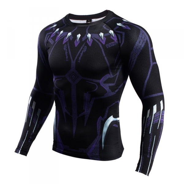 Black Panther Rashguard long sleeve Purple 2018 Gear - Idolstore -  Merchandise and Collectibles