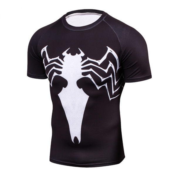 Rashguard Shirt Venom Symbiote Logo Workout Gear - Idolstore