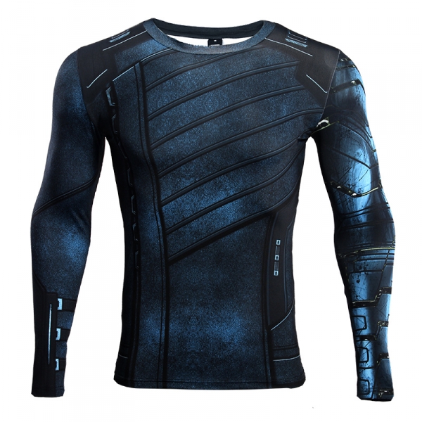 Winter Soldier Rash Guard Infinity War Workout Shirt - Idolstore