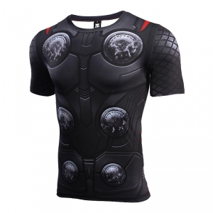 Avengers 3 THOR 3D Printed T shirts Men Compression Shirt 2018 New Cosplay Costume Short Sleeve Crossfit Tops For Male Fit Cloth 1