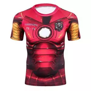 Iron man 3d printed t shirts men compression shirt new spiderman cosplay short sleeve crossfit tops for male fitness clothes