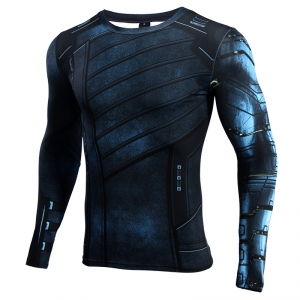 Winter Soldier 3D Printed T Shirts Men Avengers 3 Compression Shirt 2018 Cosplay Costume Long Sleeve Crossfit Fitness Tops Male