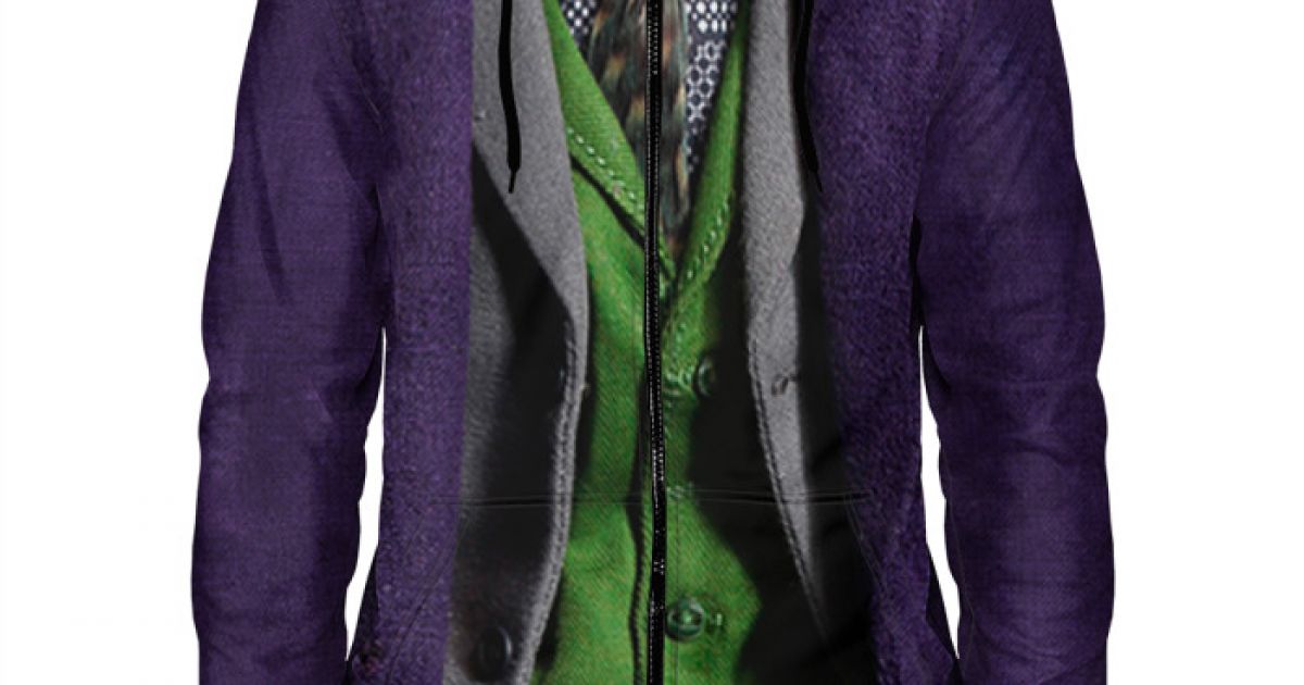 Zipper Hoodie Joker DC Universe Art - Idolstore - Merchandise And ...