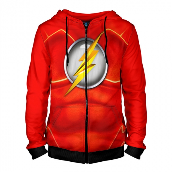 Zipper Hoodie The Flash Costume Print Idolstore Merchandise