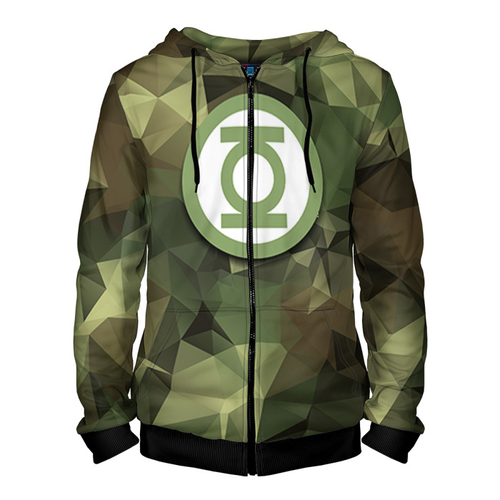 Merchandise Zipper Hoodie Green Lantern Military