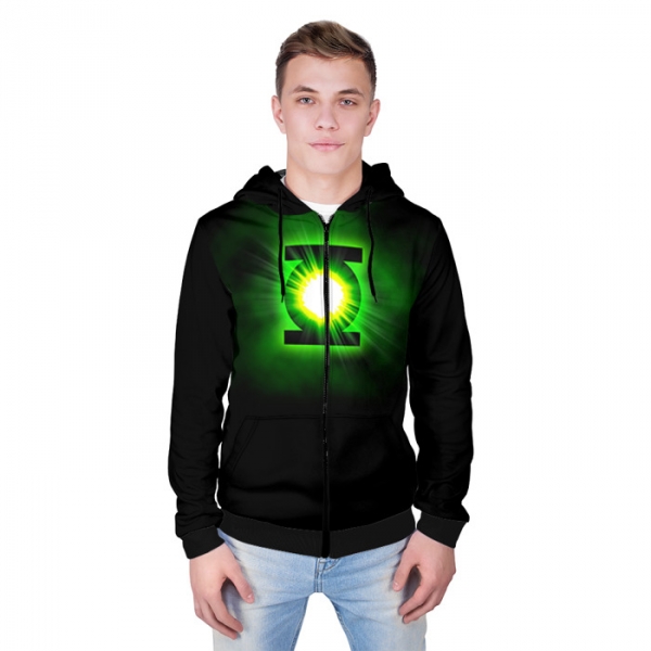 Green Lantern Mens Green Glow Sweater 
