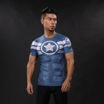 Merchandise Workout Shirt Captain America Blue