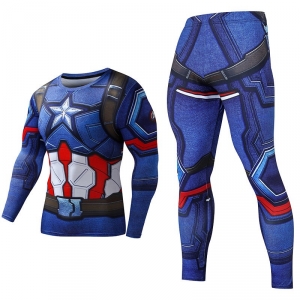 Merch Captain America Rashguard Set Clothing