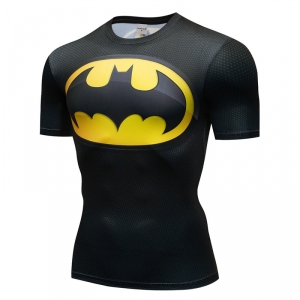 Superman T Shirt Gym MMA UFC Workout Batman Deadpool Punisher Blood Logo 