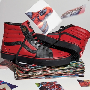Buy vans sk8-hi deadpool costume red shoes inspired - product collection
