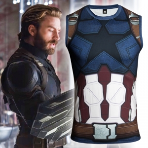 Collectibles Muscle Shirt Captain America Rashguard Vest