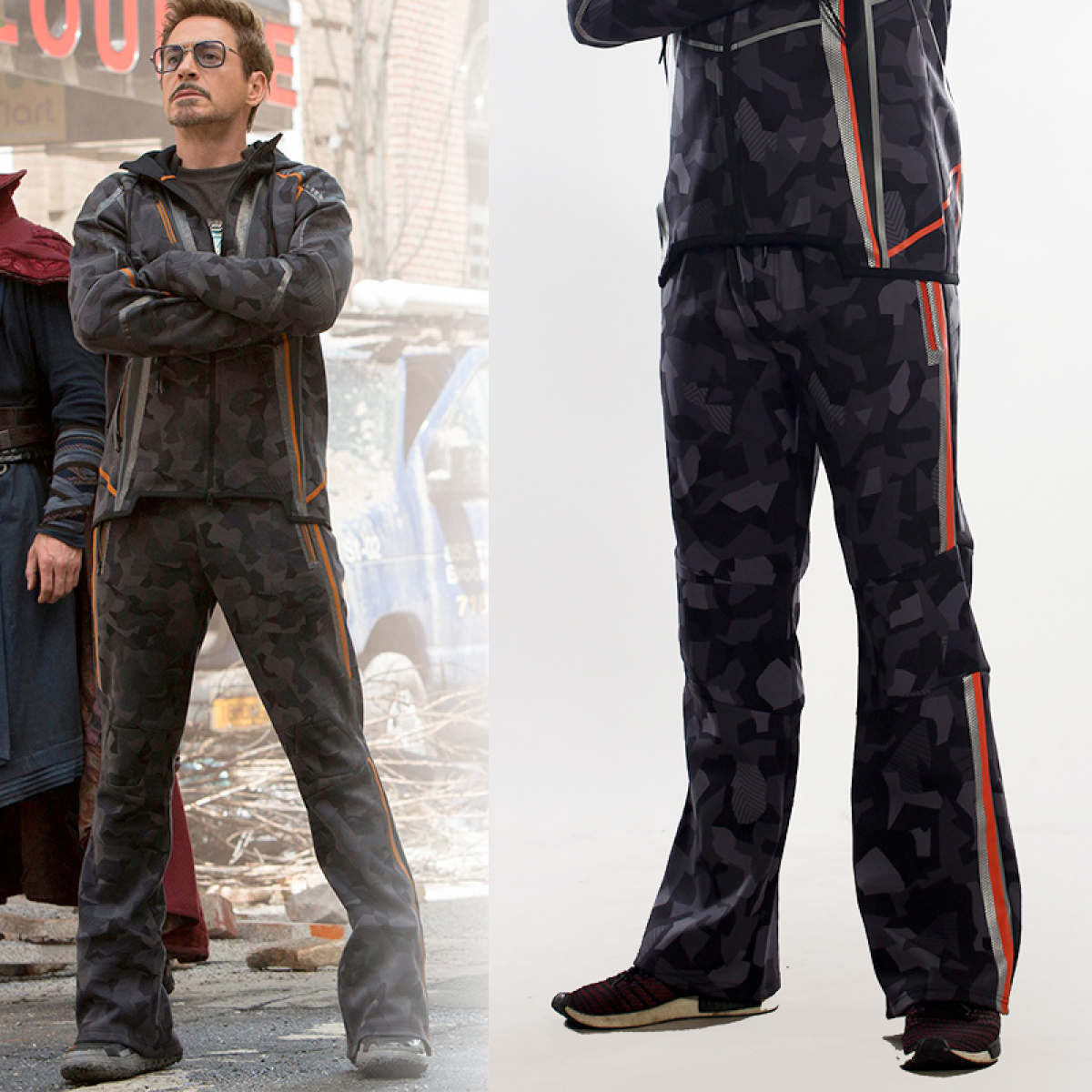 Tony Stark Avengers Infinity War Iron Man Camouflage Sweat Track Pants Trousers 