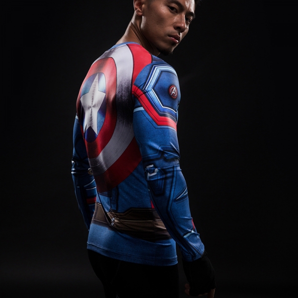 Rashguard Captain America Sportswear - Idolstore - Merchandise And
