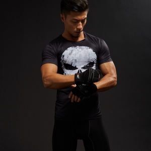 Punisher Rashguard t-shirt Logo Workout Idolstore - Merchandise and Collectibles Merchandise, Toys and Collectibles