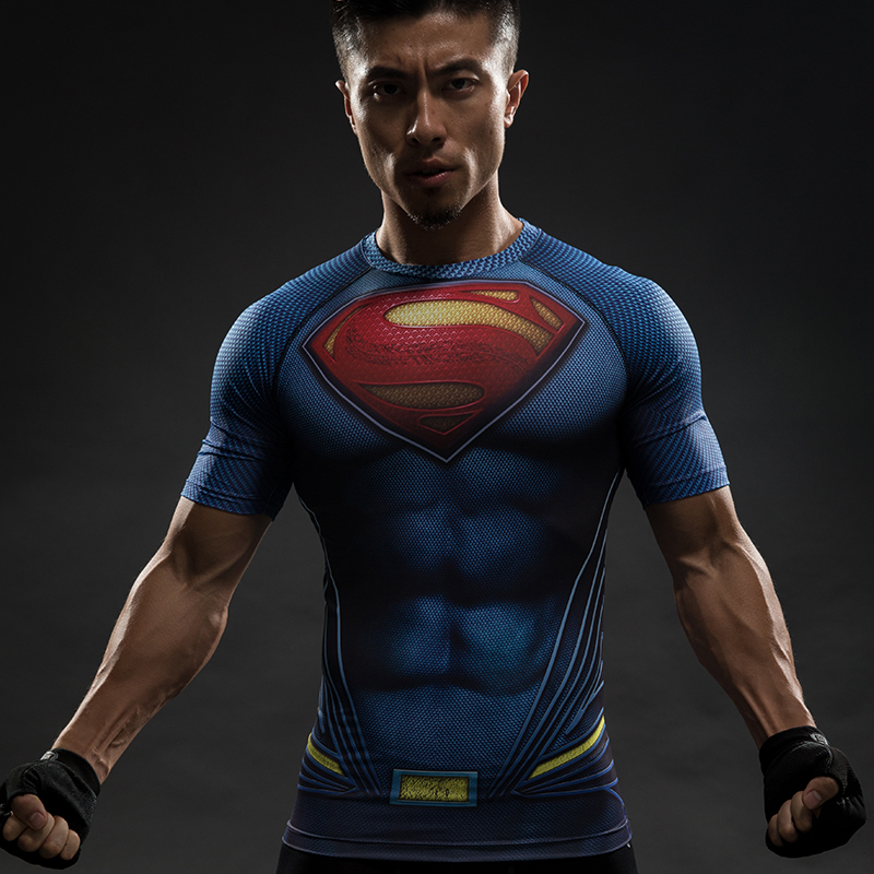 beundring pessimistisk bestøver Superman Rashguard Man Of Steel Workout T-shirt - Idolstore - Merchandise  And Collectibles