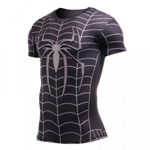Merchandise Black Spider-Man Rash Guard T-Shirt