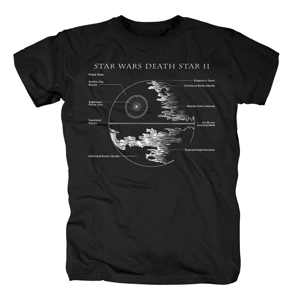 Collectibles T-Shirt Star Wars Death Star Ii Plan Black