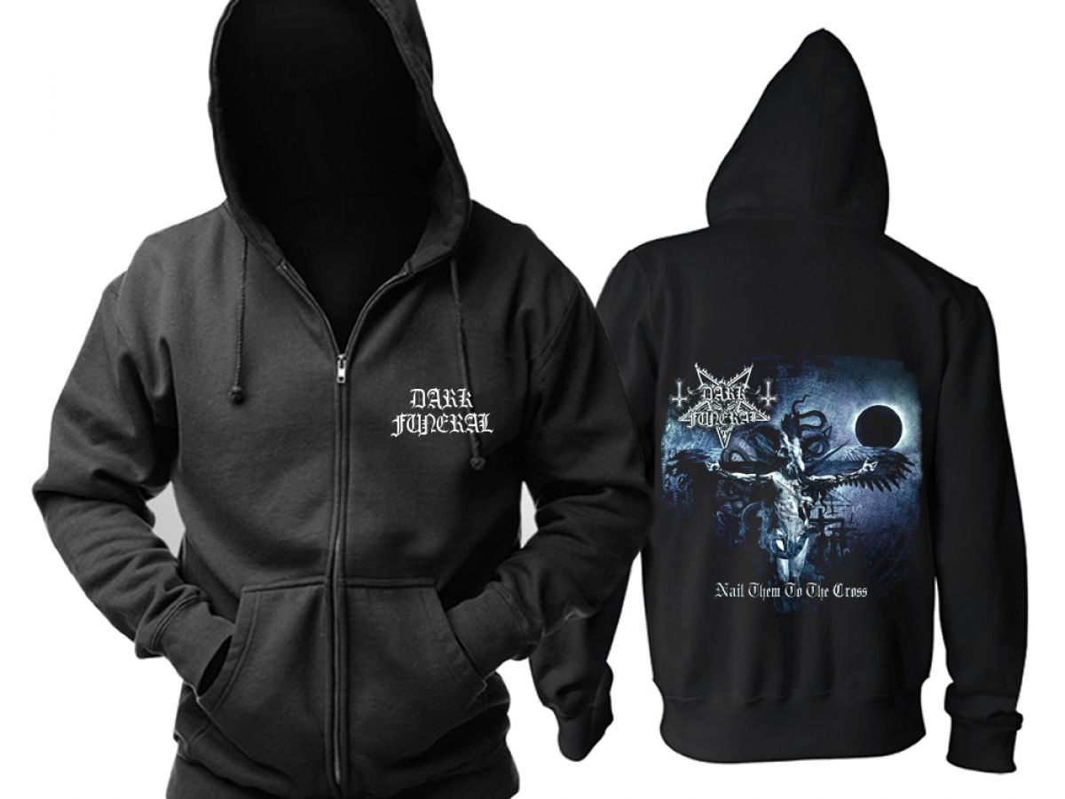Hoodie Dark Funeral Nail Them To The Cross Pullover - IdolStore