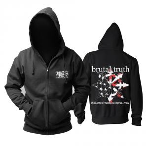 Hoodie Brutal Truth Evolution Through Revolution Pullover Idolstore - Merchandise and Collectibles Merchandise, Toys and Collectibles 2