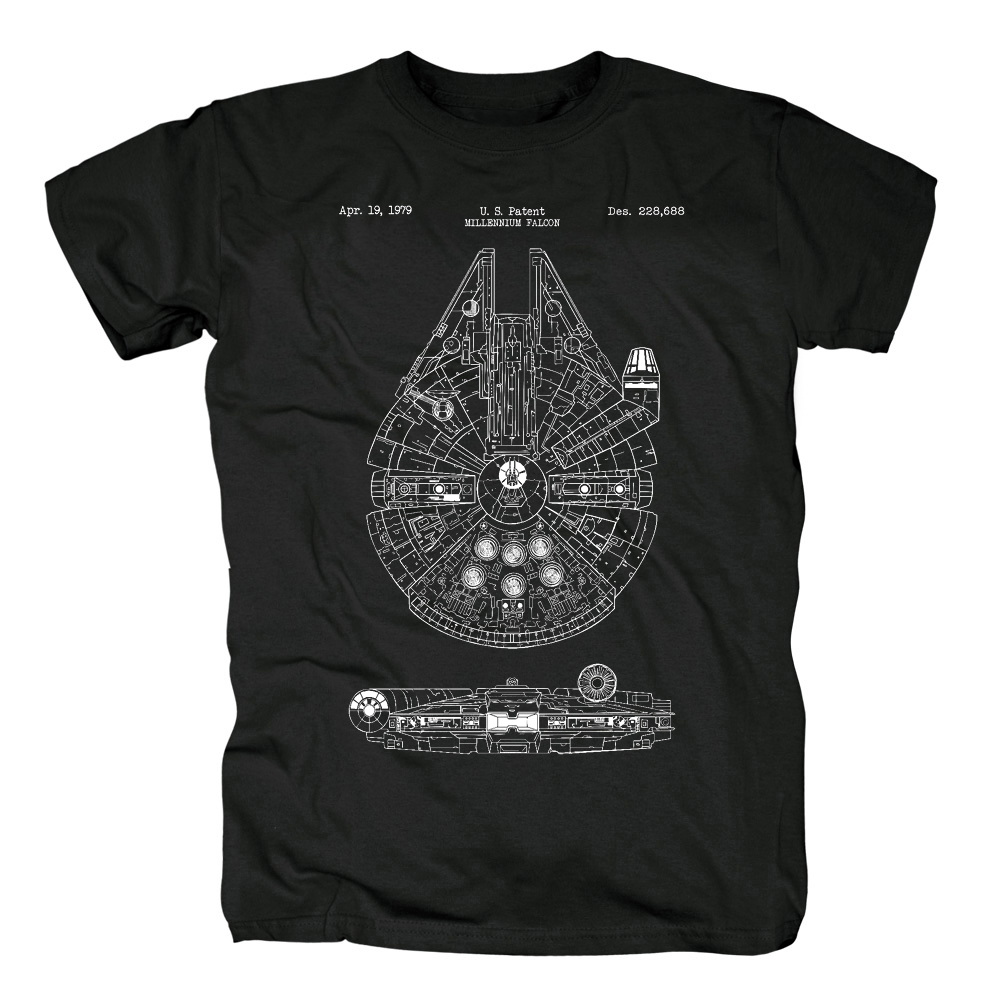 Collectibles T-Shirt Star Wars Millennium Falcon Plan