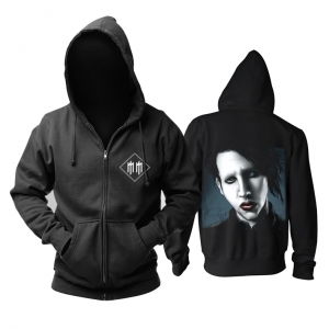 Marilyn Manson Hoodie Face Black Pullover Idolstore - Merchandise and Collectibles Merchandise, Toys and Collectibles 2