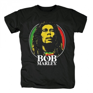 T-shirt Bob Marley Logo Black Idolstore - Merchandise and Collectibles Merchandise, Toys and Collectibles 2