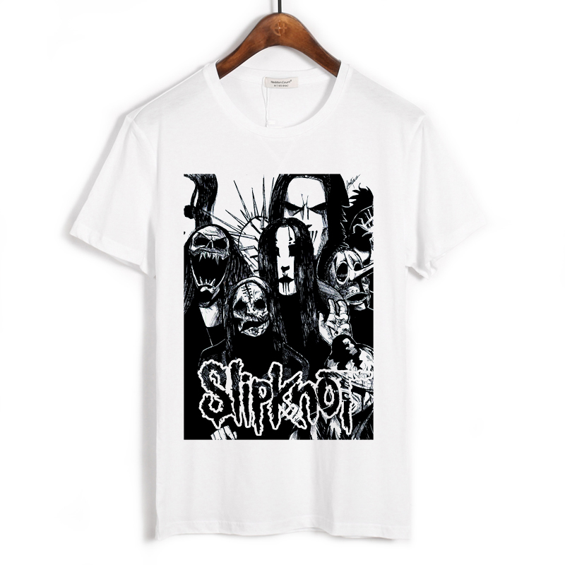 Collectibles T-Shirt Slipknot Heavy Metal Band White