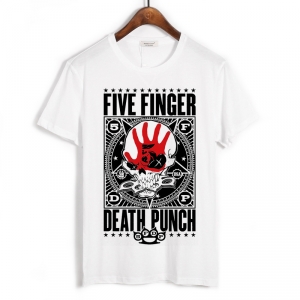 T-shirt Five Finger Death Punch Got Your Six Logo White Idolstore - Merchandise and Collectibles Merchandise, Toys and Collectibles 2