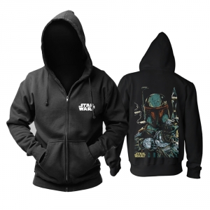 Hoodie Star Wars Boba Fett Black Pullover Idolstore - Merchandise and Collectibles Merchandise, Toys and Collectibles 2