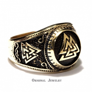 Ring Valknut Viking Symbol Mythology Singet Idolstore - Merchandise and Collectibles Merchandise, Toys and Collectibles
