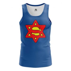 Tank Super Jew Humor Tee Blue Vest Idolstore - Merchandise and Collectibles Merchandise, Toys and Collectibles 2