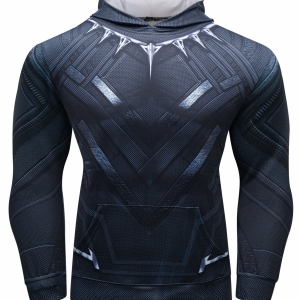 Collectibles Black Panther Gym Hoodie Sport Jersey