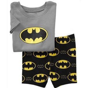 Merch Kids T-Shirts Shorts Set Batman Logo Bat Pjs