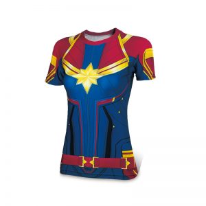 Merchandise Captain Marvel Rashguard Women'S Workout Shirt