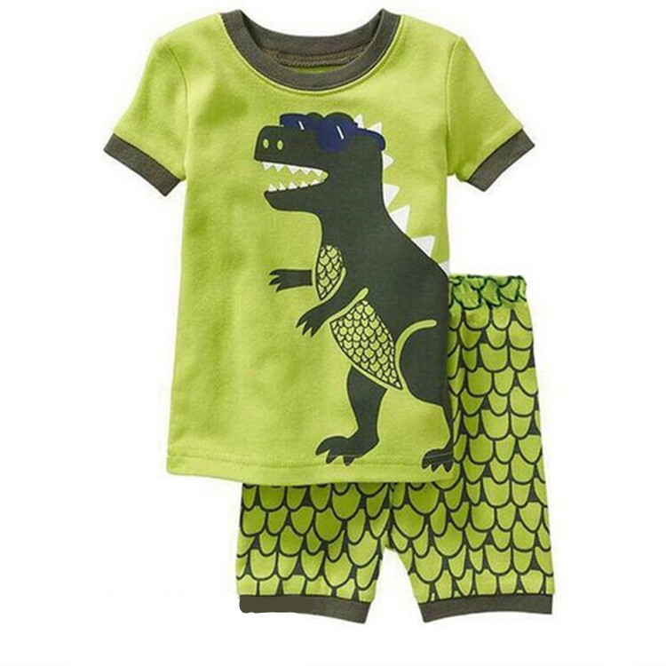 Collectibles Kids T-Shirts Shorts Set T-Rex Dinosaur Monster