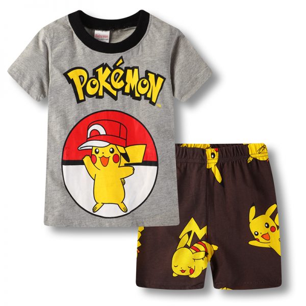 zondaar analyse Op grote schaal Kids T-shirts Shorts Set Pikachu Pokemon PJs - Idolstore - Merchandise And  Collectibles