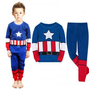 Merch Boy'S Pajama Sets Captain America Retro Top Pants