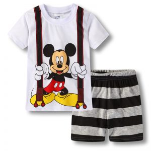 Collectibles Kids T-Shirts Shorts Set I Wake Up Awesome Mickey Mouse