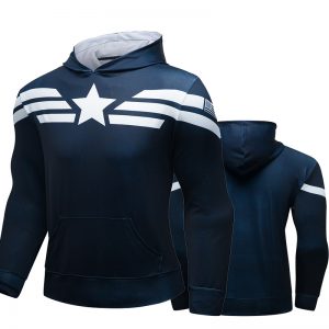 Merchandise Captain America Gym Hoodie Sport Shirt Winter Assault