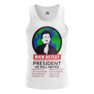Merch Tank Rick Astley For President Lyrics Joke Singlet Vest