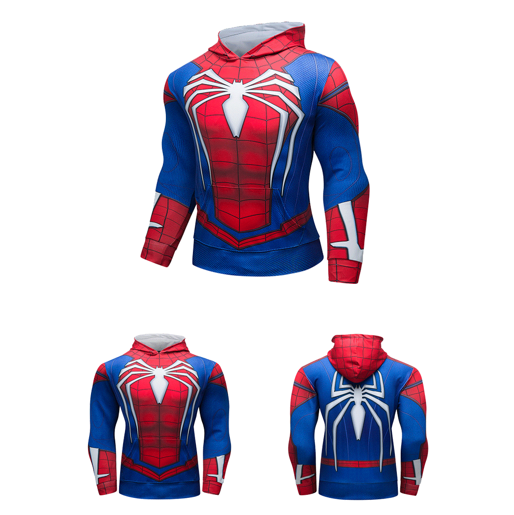 Buy PS4 Spider-man Gym Hoodie Sport Jersey - Product collection