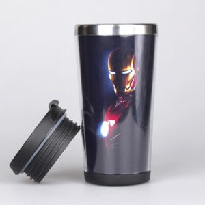 Merch Travel Coffee Mug Iron Man Steel Tumbler