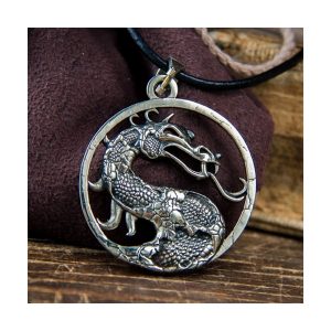 Dragon Inspired Mortal Kombat Logo Necklace Idolstore - Merchandise and Collectibles Merchandise, Toys and Collectibles